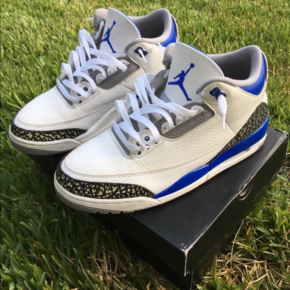 Jordan 3 blue racer size 9.5 - Picture 8 of 9